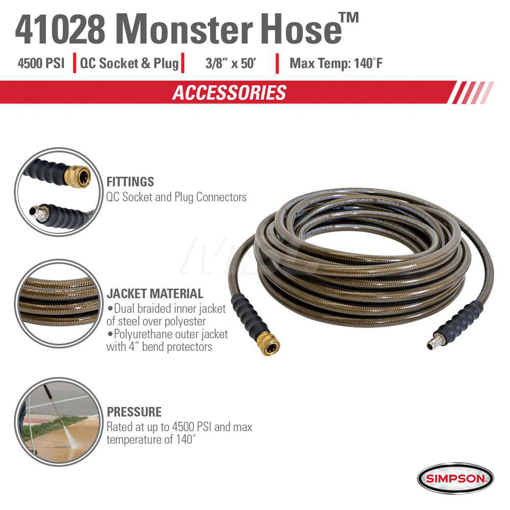 Simpson 4,500 Max psi Fixed Pressure Washer Hose 32660193 MSC