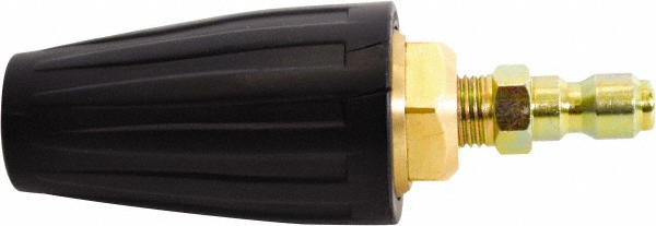 4,500 psi Fixed, Metal, Turbo Pressure Washer Nozzle - 0.052" Orificie Dia, 1/4" Thread, Male, Black