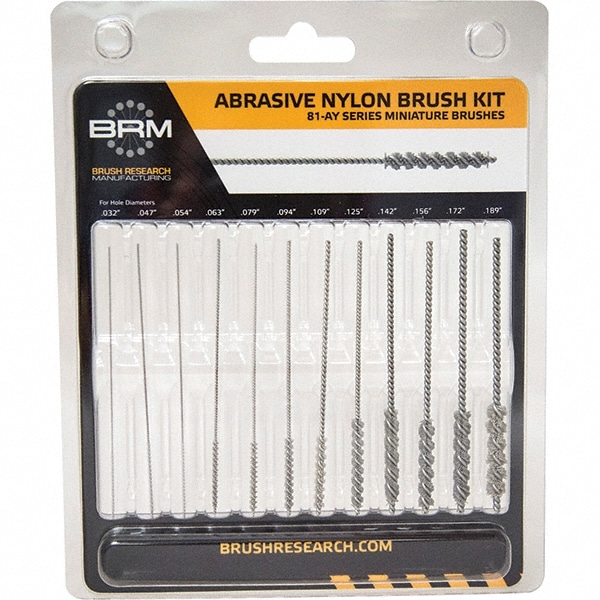 Brush Research Mfg. 81AYKIT 0.032" to 0.189" Bore Diam, 60 Grit, Nylon with Abrasive Grain Flexible Hone Image