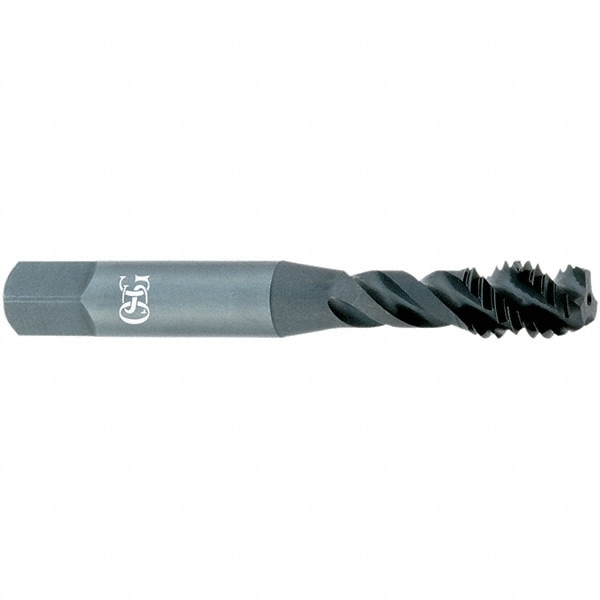 #4-48 UNF, 2 Flute, 15° Helix, Semi-Bottoming Chamfer, Oxide Finish, Powdered Metal Spiral Flute STI Tap