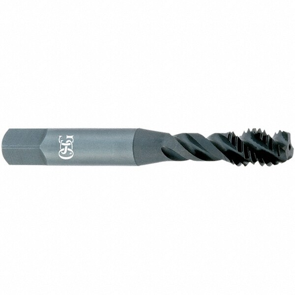 7/8-14 UNF, 4 Flute, 4° Helix, Semi-Bottoming Chamfer, Oxide Finish, Powdered Metal Spiral Flute STI Tap