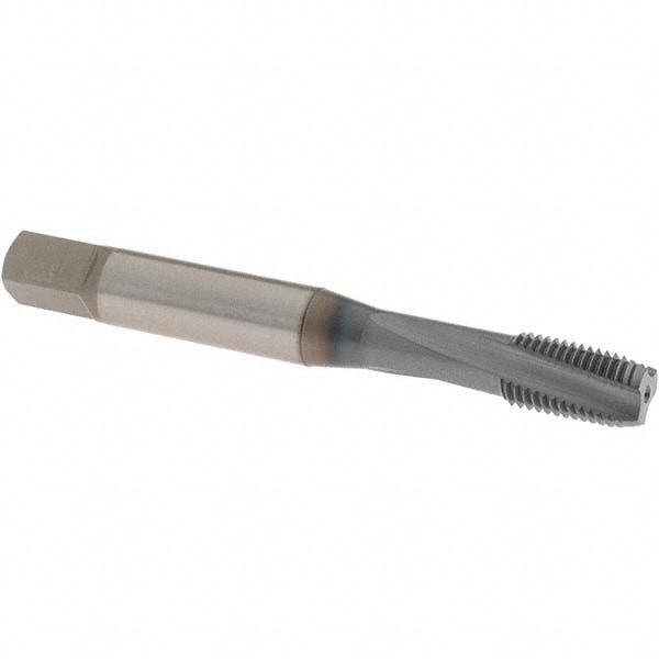 OSG 31540608 1/4-28 UNF, 3 Flute, 3° Helix, Semi-Bottoming Chamfer, V Finish, Powdered Metal Spiral Flute STI Tap Image