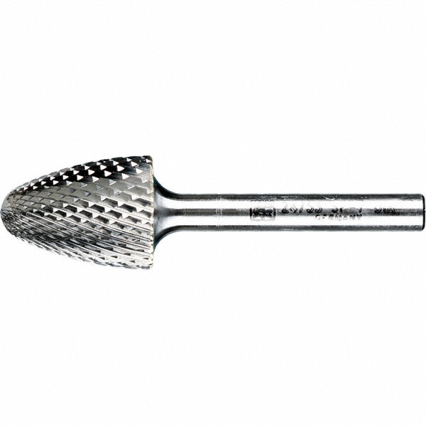 PFERD SF-7, 3/4" Cut Diam, 1/4" Shank Diam, Tungsten Carbide Diamond Cut Tree w/ Radius Burr - 2-3/4" OAL, 1" LOC | Part #24753