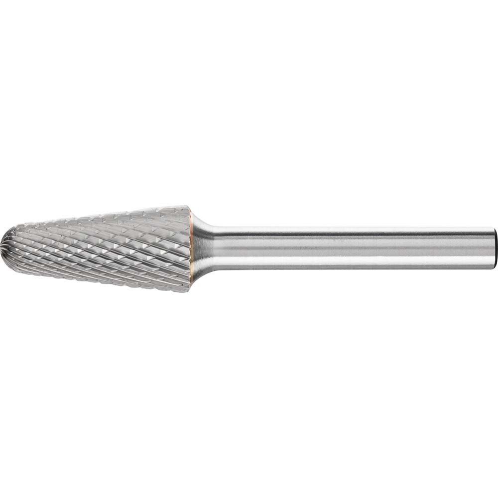 PFERD SL-4, 1/2" Cut Diam, 1/4" Shank Diam, Tungsten Carbide Diamond Cut 14° Taper Burr - 3-1/16" OAL, 1-1/8" LOC | Part #25163