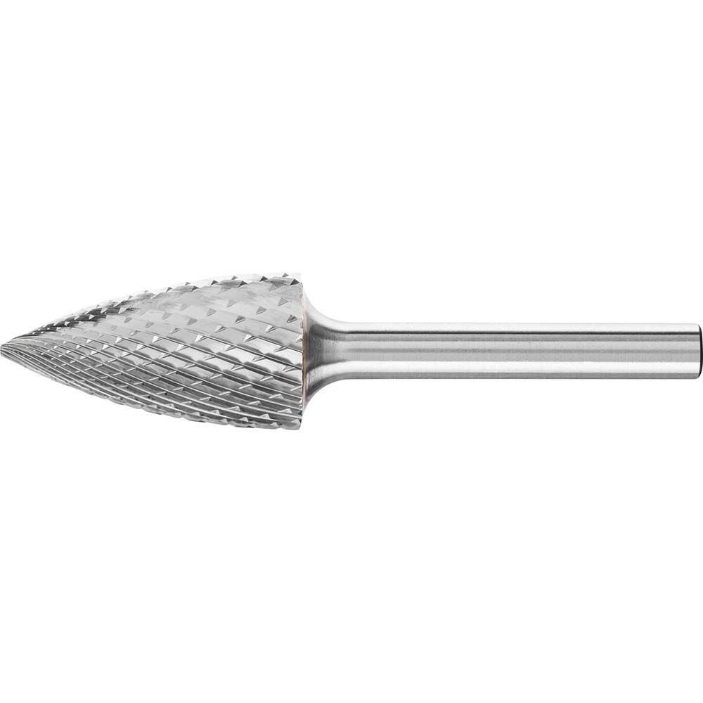 PFERD SG-6, 5/8" Cut Diam, 1/4" Shank Diam, Tungsten Carbide Diamond Cut Tree Burr - 2-3/4" OAL, 1" LOC | Part #24833