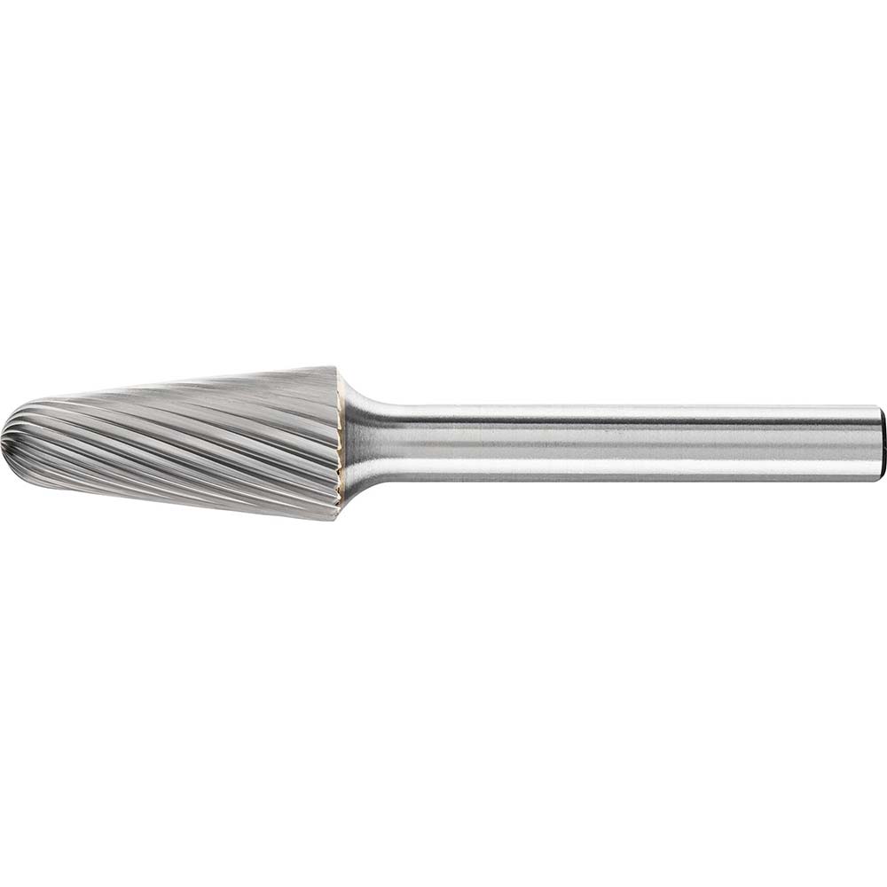 PFERD SL-4, 1/2" Cut Diam, 1/4" Shank Diam, Tungsten Carbide Single Cut 14° Taper Burr - 3-1/16" OAL, 1-1/8" LOC | Part #25161