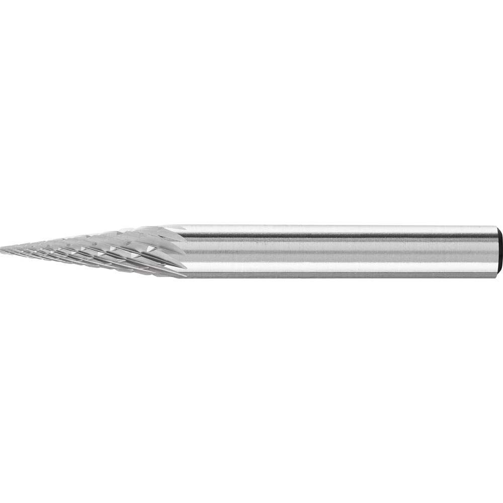 PFERD Tools Abrasive Burr SM2 14 Cut Dia Pointed Cone Diamond Cut  14 Shank Dia 34 LOC 11516 OAL  Part 25213