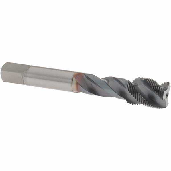 Spiral Flute Tap: 5/8-24 UNC, 3 Flutes, Semi-Bottoming, 3B Class of Fit, Powdered Metal, TICN Coated