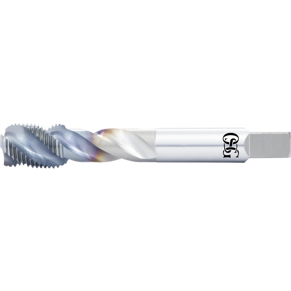 Spiral Flute Tap: M8x1.25 Metric, 3 Flutes, Semi-Bottoming, 6H Class of Fit, Powdered Metal, V Coated