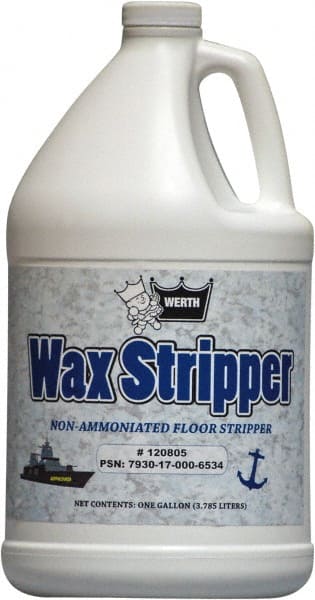 Werth Sanitary Supply 120805 Stripper: 1 gal Bottle, Use on Resilient Tile & Vinyl Tile 