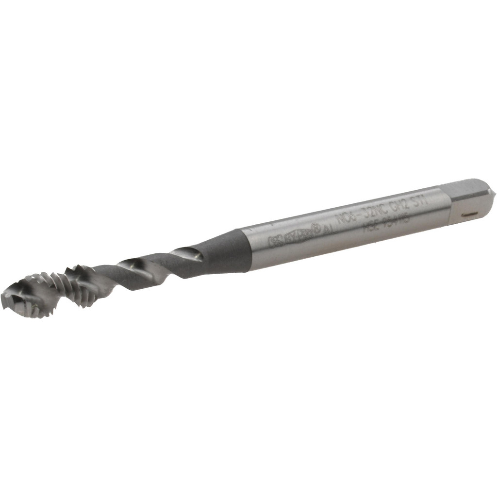 OSG | HY-PRO Spiral Flute STI Tap: #6-32, 2 Flute, Semi-Bottoming, 3B Class of Fit, High-Speed Steel, Bright Finish - 1/4" Shank Dia, 0.3110" Thread