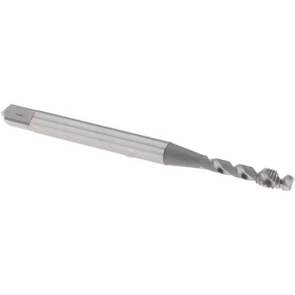 OSG 1303900100 #2-56 UNC, 2 Flute, 50&deg; Helix, Semi-Bottoming Chamfer, Bright Finish, High Speed Steel Spiral Flute STI Tap Image