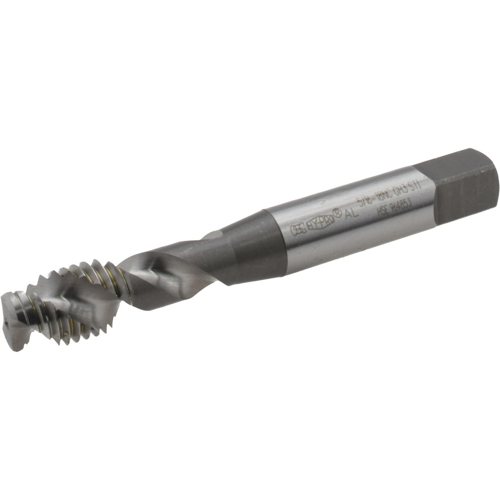OSG | HY-PRO Spiral Flute STI Tap: 5/16-18, 2 Flute, Semi-Bottoming, 2B Class of Fit, High-Speed Steel, Bright Finish - 0.1575" Shank Dia, 0.5550"
