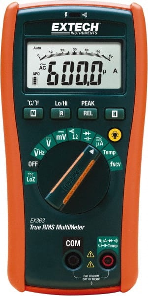 Extech - CAT IV, Digital True RMS Multimeter: 1,000 VAC/VDC - 49276926 - MSC Industrial Supply