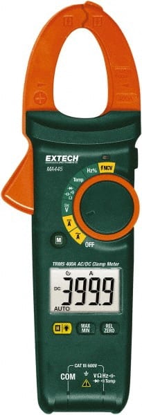Extech MA445 Auto Ranging Clamp Meter: CAT III, Clamp On Jaw 
