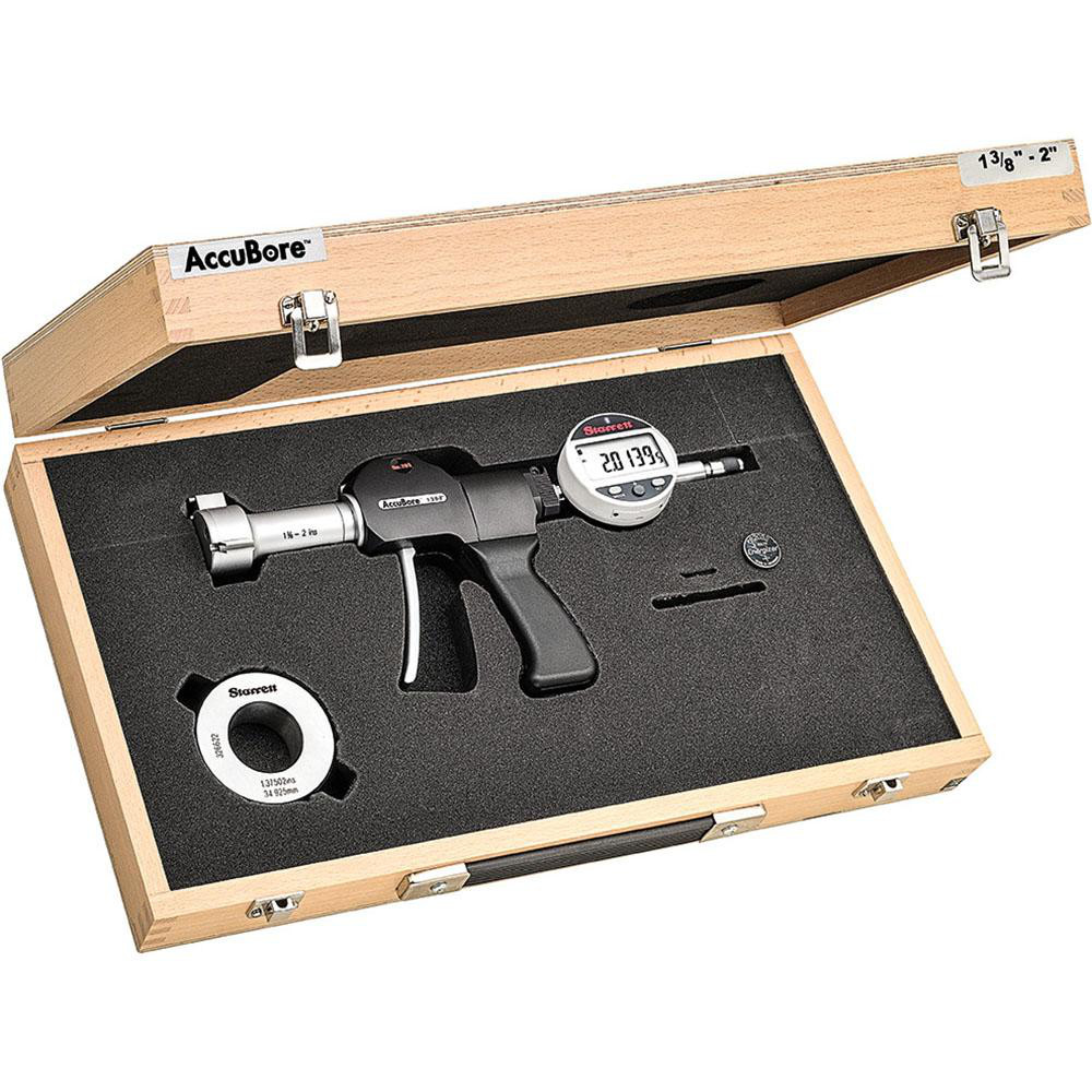 Starrett Electronic Bore Gage 1.375 to 2" Measuring Range, 0.000150