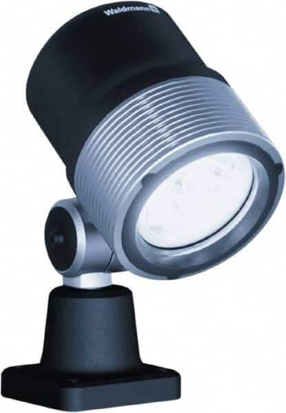 Machine Lights; Machine Light Style: Spot ; Voltage: 24 V ; Wattage: 8 ; Color: Black ; Mount Type: Attachable Base ; Lens Material: Glass