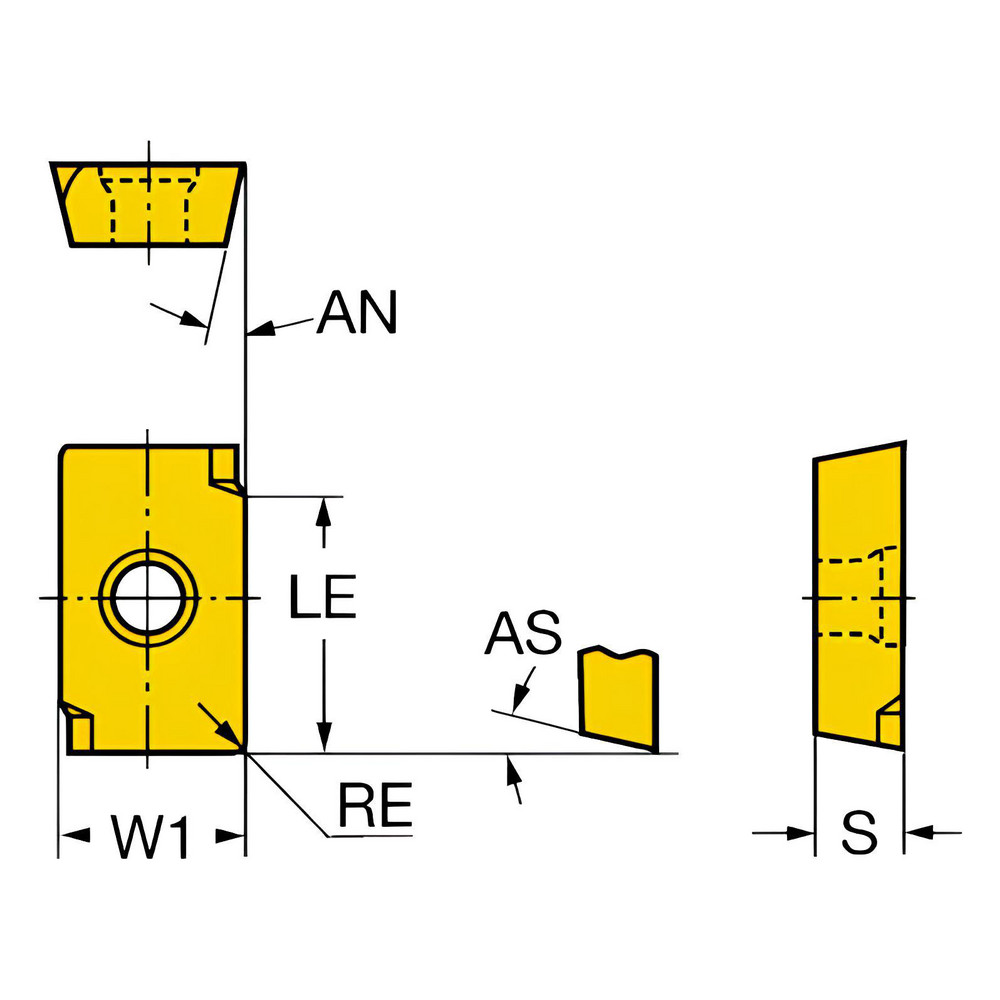 Sandvik Coromant - Milling Insert: ANSI R216.2-07 T3 235, ISO R216.2-07 ...