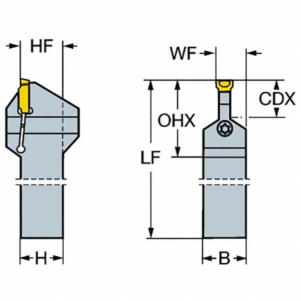 Sandvik Coromant 1.2598" Max Depth, Internal or External Neutral