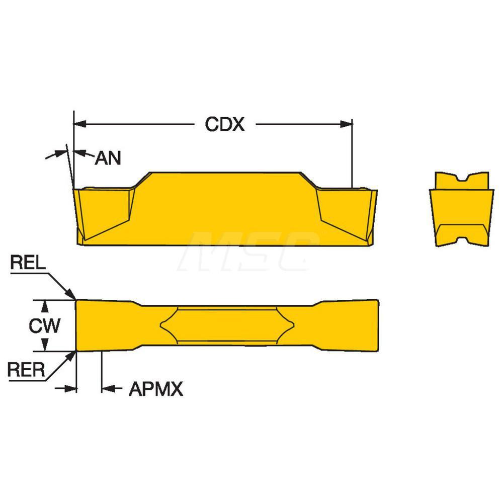 Sandvik Coromant Grooving Insert N123L2800TF 1145, Solid Carbide MSC Industrial Supply Co.