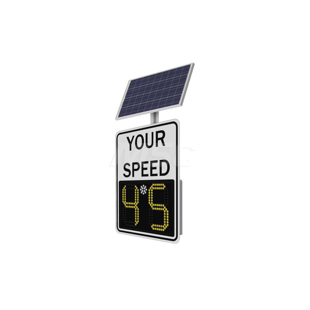 Rectangular Sign Speed Sign TrafficLogix - Speed Limit Sign: Rectangle, YOUR SPEED | MSC Direct