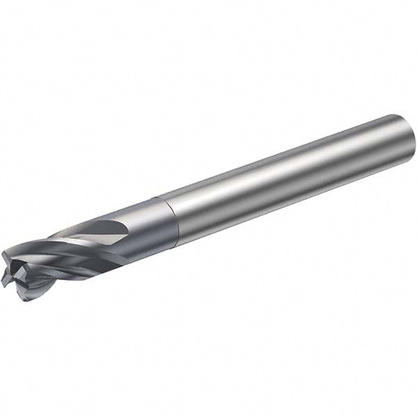 Sandvik Coromant 5740201 Corner Radius End Mill: 1/8" Dia, 1/8" LOC, 0.79 mm Radius, 4 Flutes, Solid Carbide 