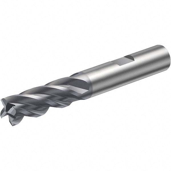 Sandvik Coromant 6259737 Corner Chamfer End Mill: 12 mm Dia, 26.5 mm LOC, 4 Flutes, 0.2 mm Chamfer Width, Solid Carbide 