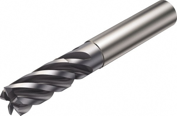 Sandvik Coromant 6732603 Corner Chamfer End Mill: 5/8" Dia, 1.315" LOC, 5 Flutes, 0.25 mm Chamfer Width, Solid Carbide 