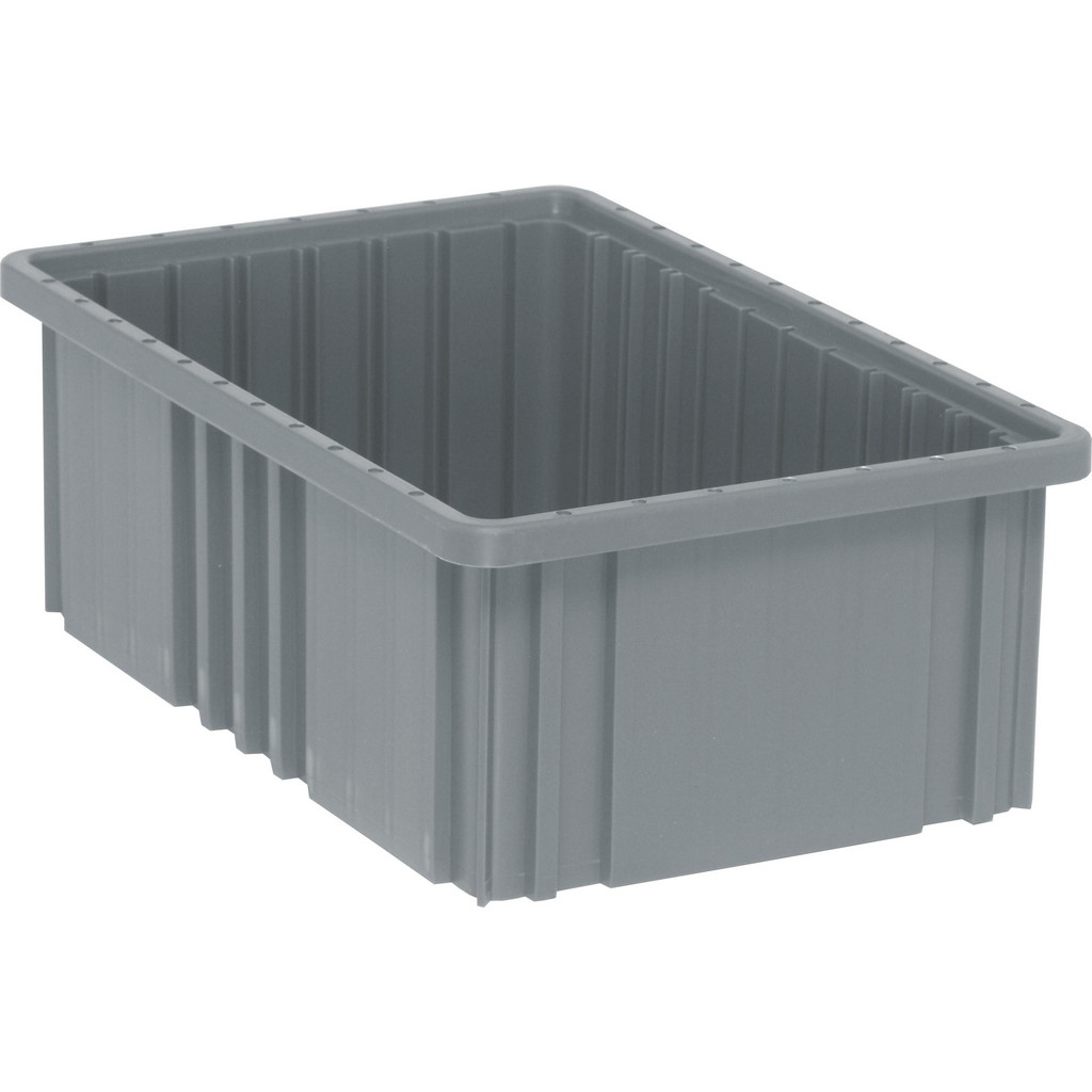 Quantum Storage Bins: Bin Style: Dividable Storage Tote; Shape: Rectangle; Material Family: Plastic; Overall Width (Inch): 10-7/8 | Part #DG92060GYCS