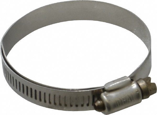 Worm Gear Clamp: SAE 36, 1-13/16 to 2-3/4" Dia, Stainless Steel Band