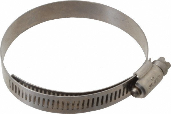 Worm Gear Clamp: SAE 40, 2-1/16 to 3" Dia, Stainless Steel Band