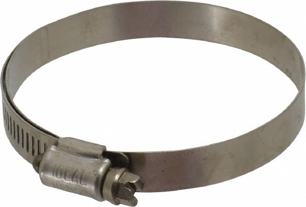 Worm Gear Clamp: SAE 44, 2-5/16 to 3-1/4" Dia, Stainless Steel Band