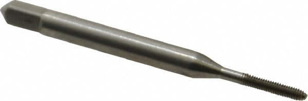 Thread Forming Tap: #0-80 UNF, Bottoming, High Speed Steel, Bright Finish