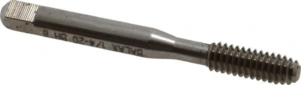 Thread Forming Tap: 1/4-20 UNC, 2B Class of Fit, Bottoming, High Speed Steel, Bright Finish