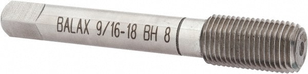 Balax 14408-000 Thread Forming Tap: 9/16-18, UNF, Bottoming, High Speed Steel, Bright Finish Image