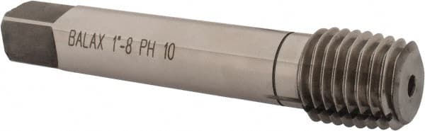 Balax 15270-000 Thread Forming Tap: 1-8, UNC, Plug, High Speed Steel, Bright Finish 