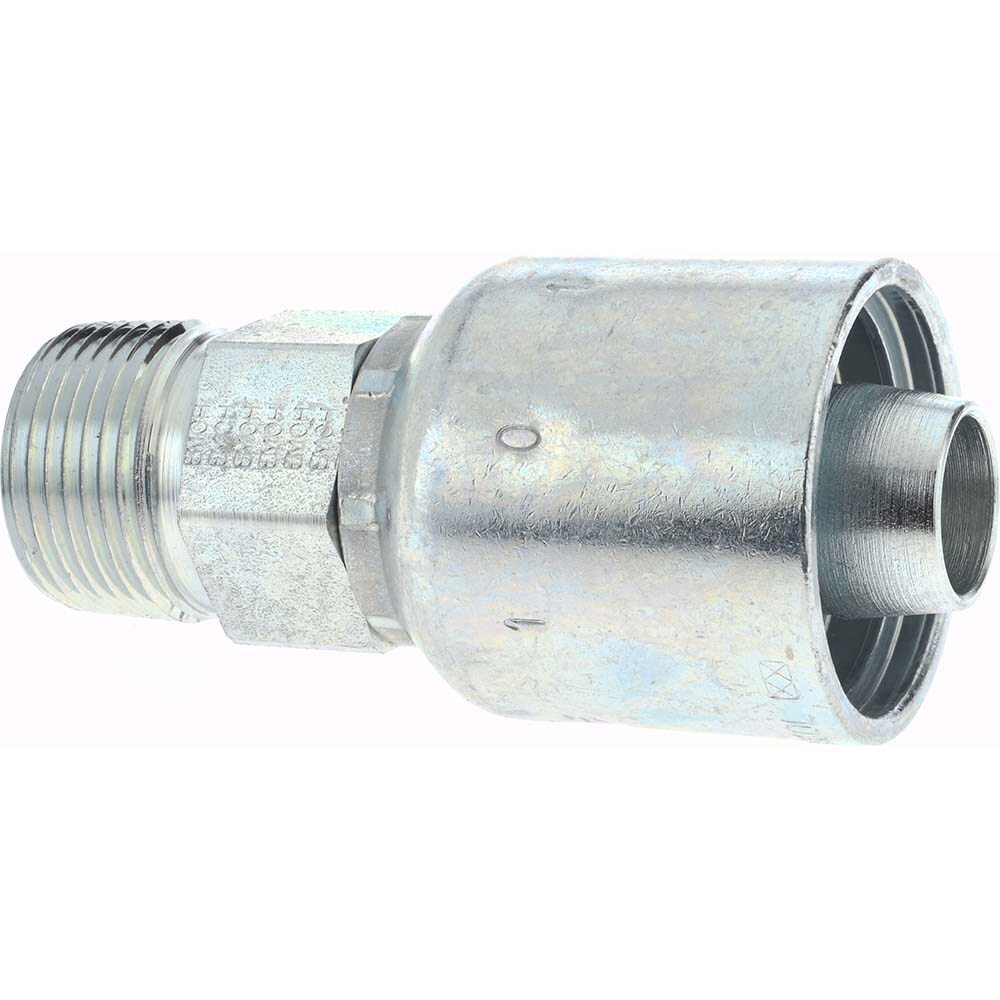 Parker 10143-12-12 Hydraulic Hose Male Rigid Fitting: 0.75" ID, 12 mm, 3/4-14, 7,500 psi Image