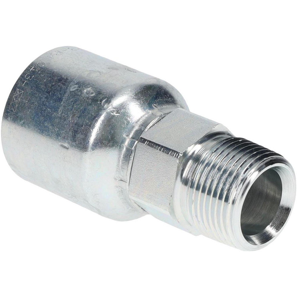 Hydraulic Hose Male Rigid Fitting: 0.75" ID, 12 mm, 3/4-14, 7,500 psi