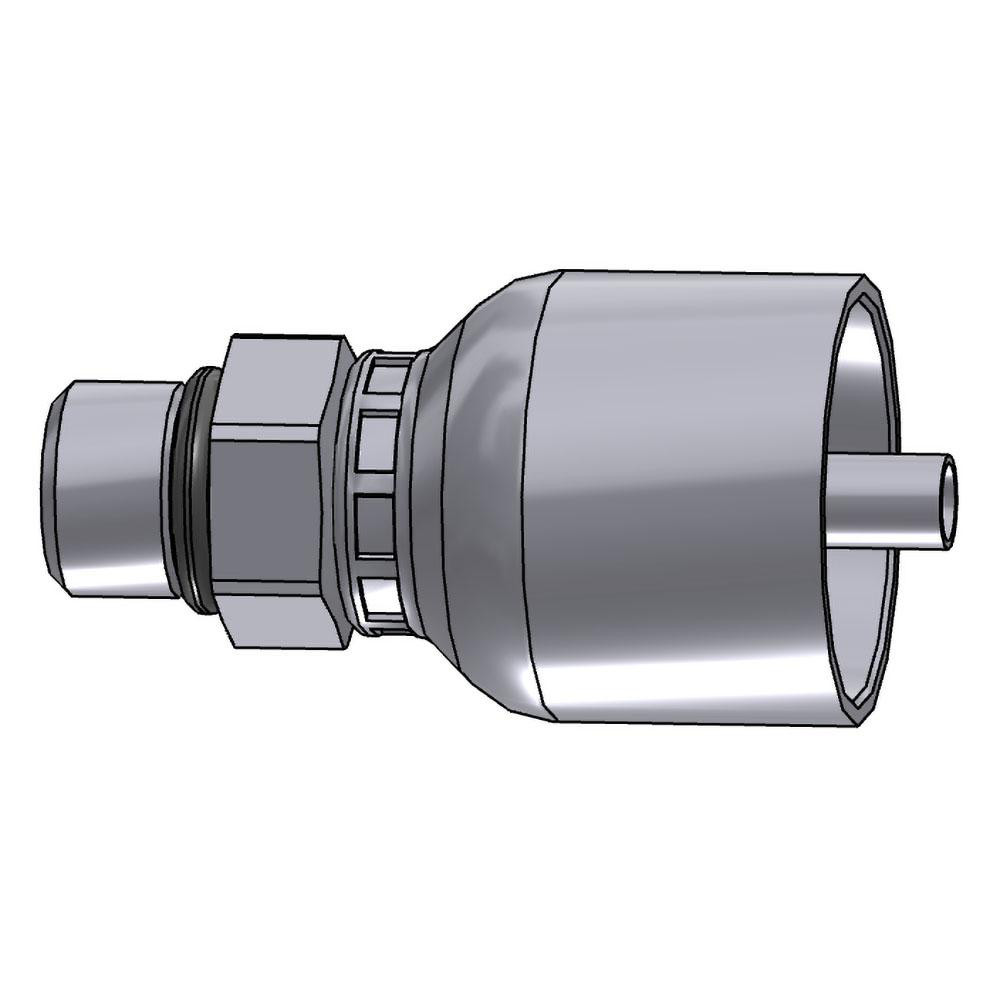 Hydraulic Hose Male Rigid Fitting: 0.25" ID, 4 mm, 1/4"