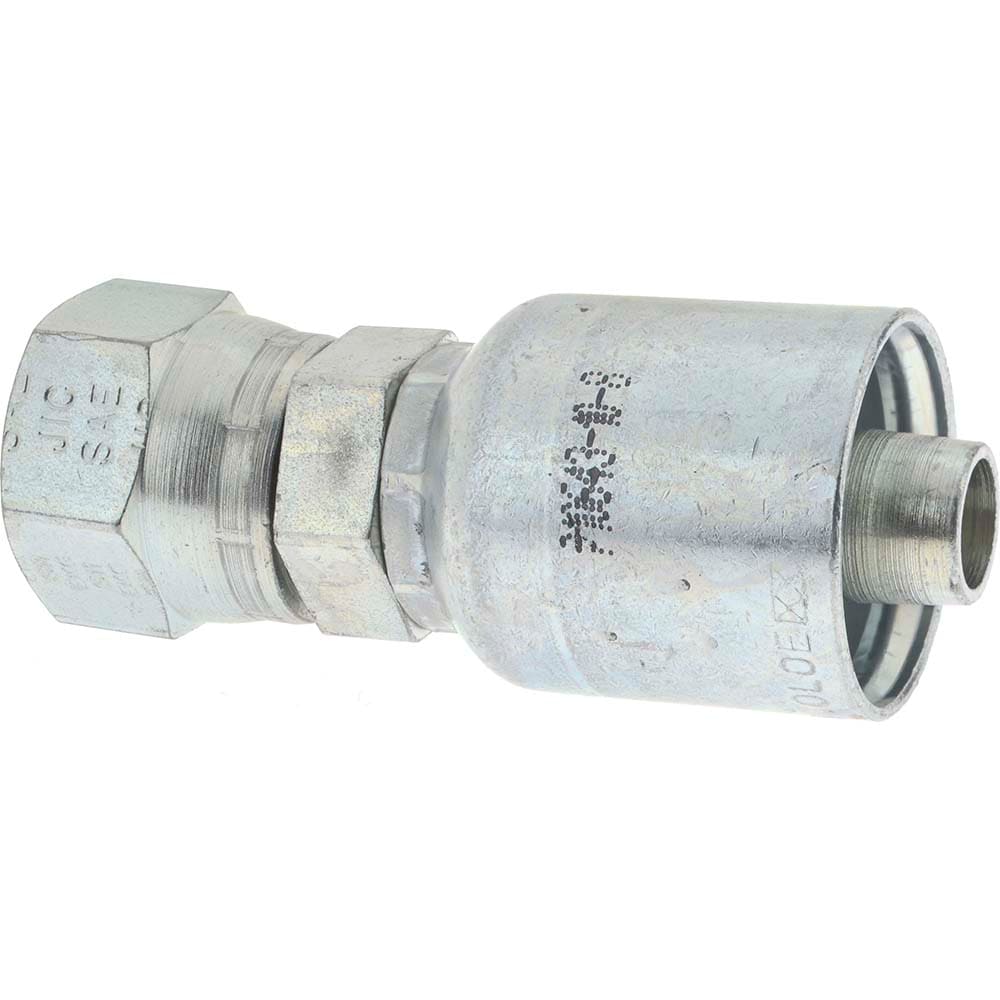 Parker 10643-10-8 Hydraulic Hose Female JIC 37 ° Swivel Fitting: 0.5" ID, 8 mm, 5/8" Image