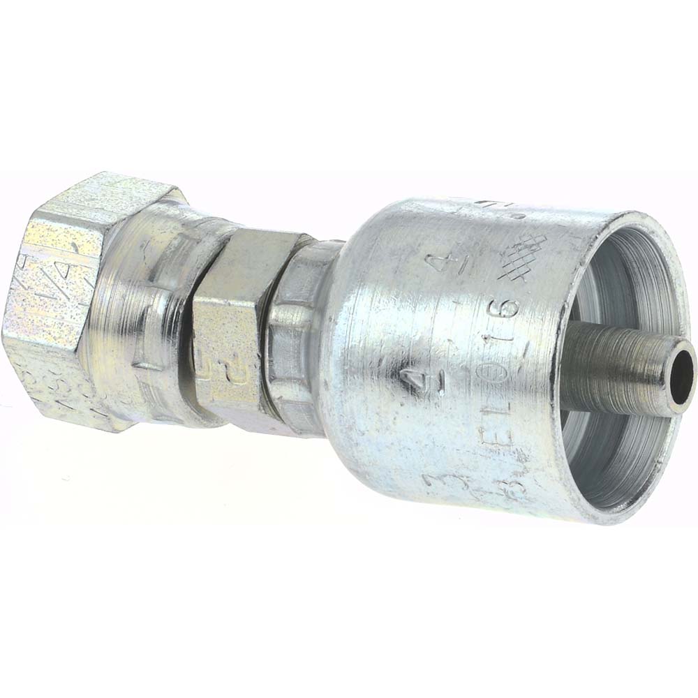 Hydraulic Hose Female Swivel Fitting: 0.25" ID, 4 mm, 1/4"
