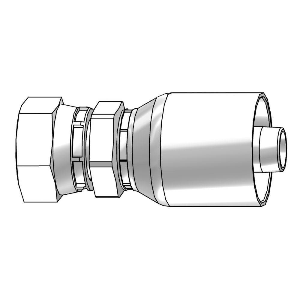 Parker 10743-8-8 Hydraulic Hose Female Swivel Fitting: 0.5" ID, 8 mm, 1/2" Image