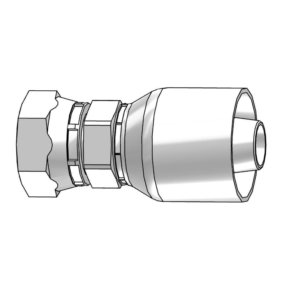 Parker 10743-12-12 Hydraulic Hose Female Swivel Fitting: 0.75" ID, 12 mm, 3/4" Image