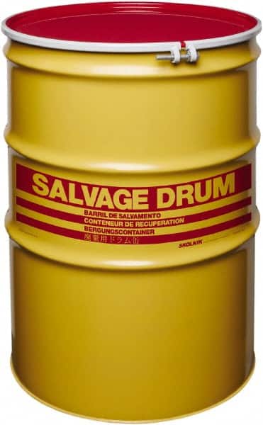 Skolnik MHM11001 Salvage Drum: 110 gal, 1A2/Y409/S UN Rating Solid, Yellow 