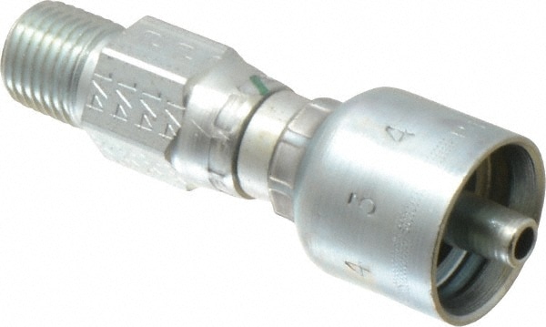 Parker 11343-4-4 Hydraulic Hose Male NPTF Pipe Swivel Fitting: 0.25" ID, 4 mm, 1/4" Image