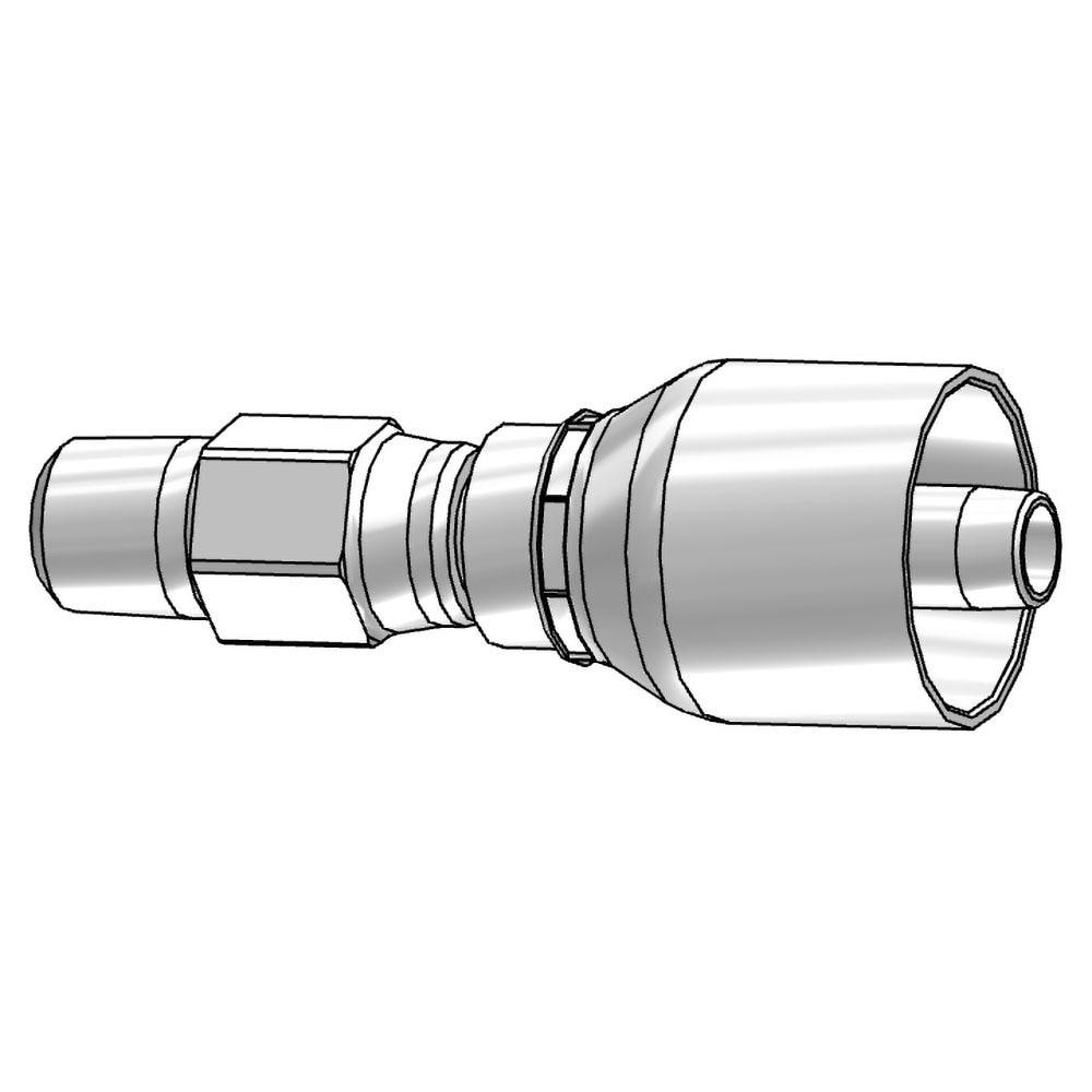 Parker 11343-4-6 Hydraulic Hose Male NPTF Pipe Swivel Fitting: 0.375" ID, 6 mm, 1/4" Image