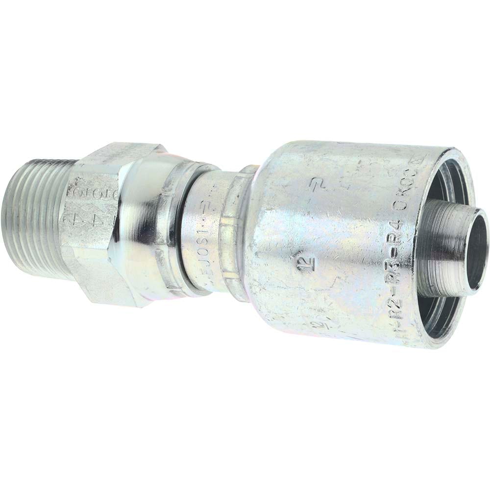 Parker 11343-12-12 Hydraulic Hose Male NPTF Pipe Swivel Fitting: 0.75" ID, 12 mm, 3/4" Image