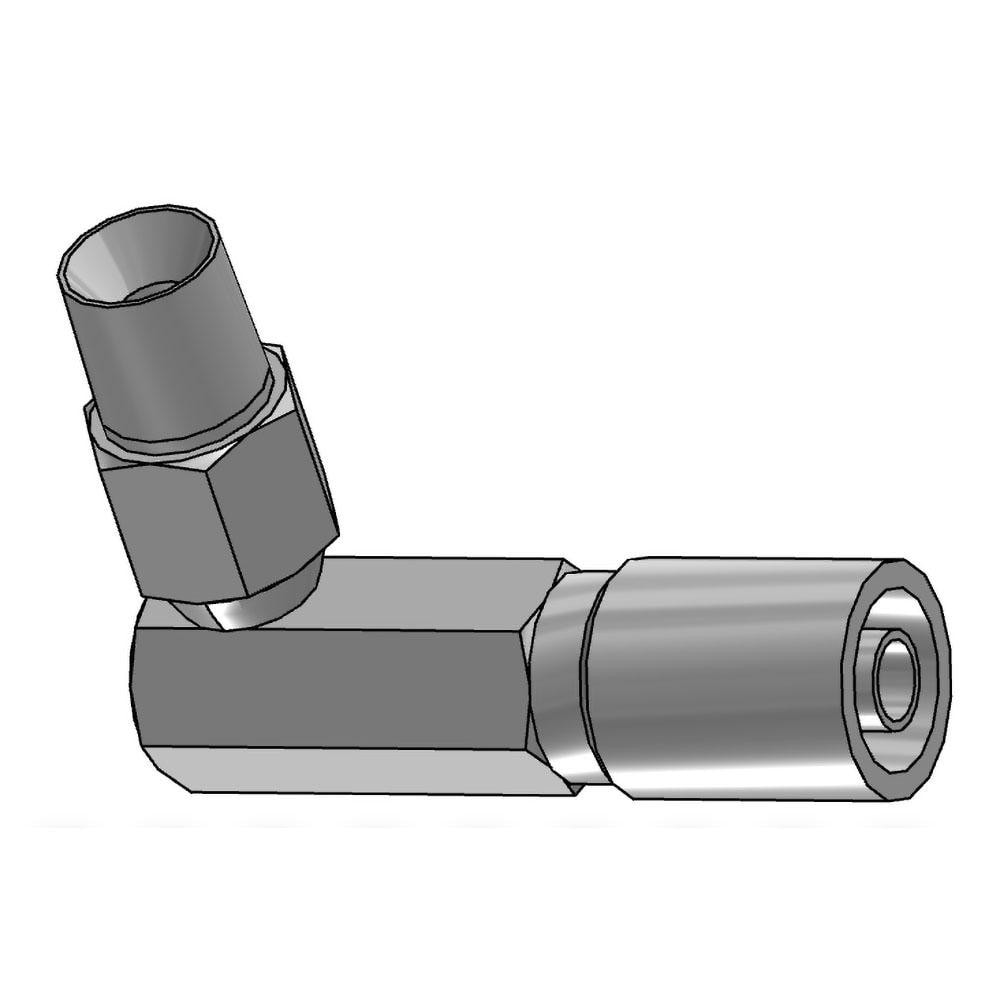 Parker 11L43-6-6 Hydraulic Hose Male NPTF Pipe Swivel Elbow: 0.375" ID, 6 mm, 3/8" Image