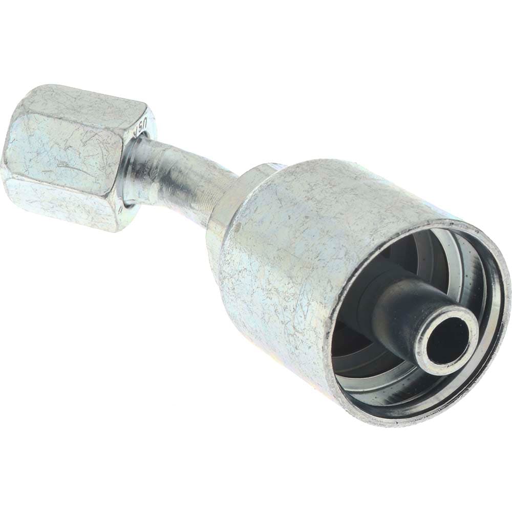 Parker 13743-6-6 Hydraulic Hose Female SAE 45 ° Swivel Fitting: 0.375" ID, 6 mm, 3/8" Image