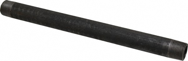 Schedule 80, 3/4" Diam x 12" Long Black Pipe Nipple